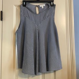 Women’s navy striped tank blouse